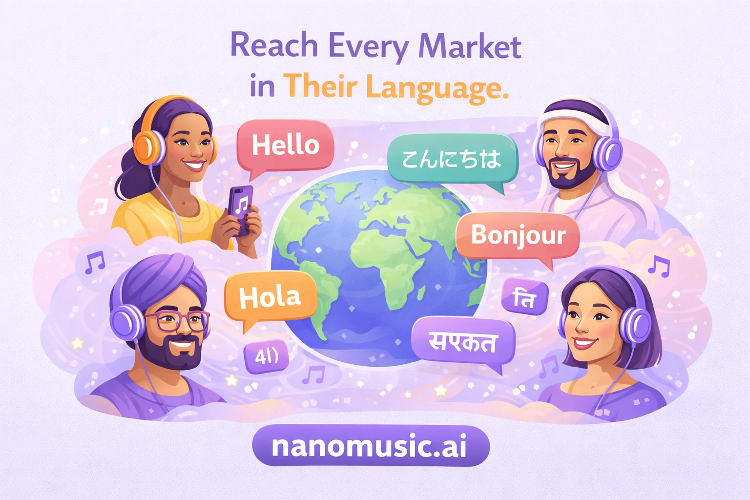 AI song generator with 10+ language support for global reach
